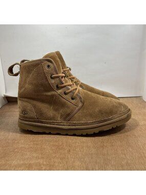 Ugg Harkley Men's Size 8 Shearling Ankle Boots Chukka Chestnut Tan 1016472